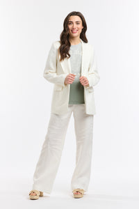 Italian Star Lilo Linen Jacket White
