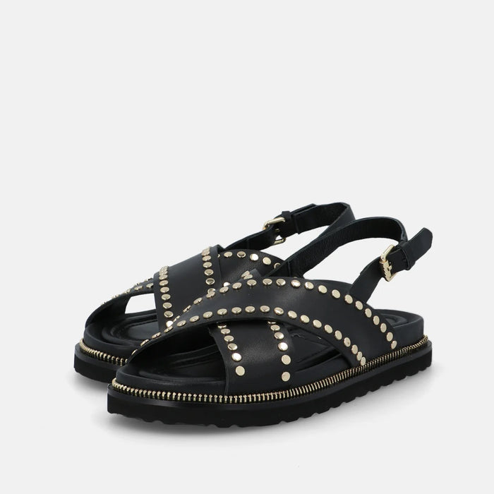 Elvio Zanon Sandal Cross Over Black