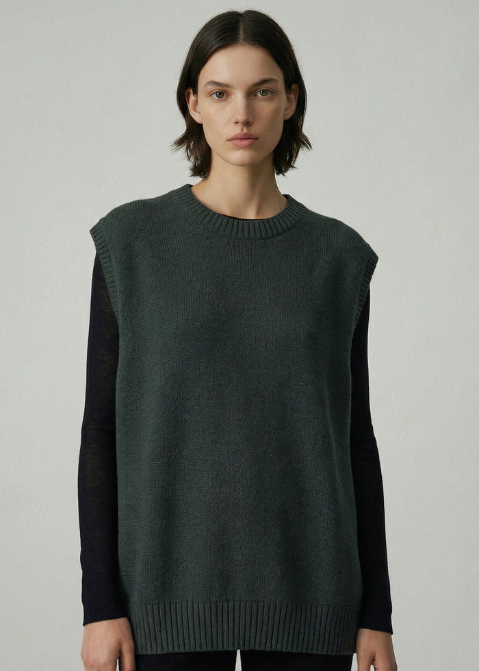 Aleger Vest Billie Cashmere Blend Kale N.489