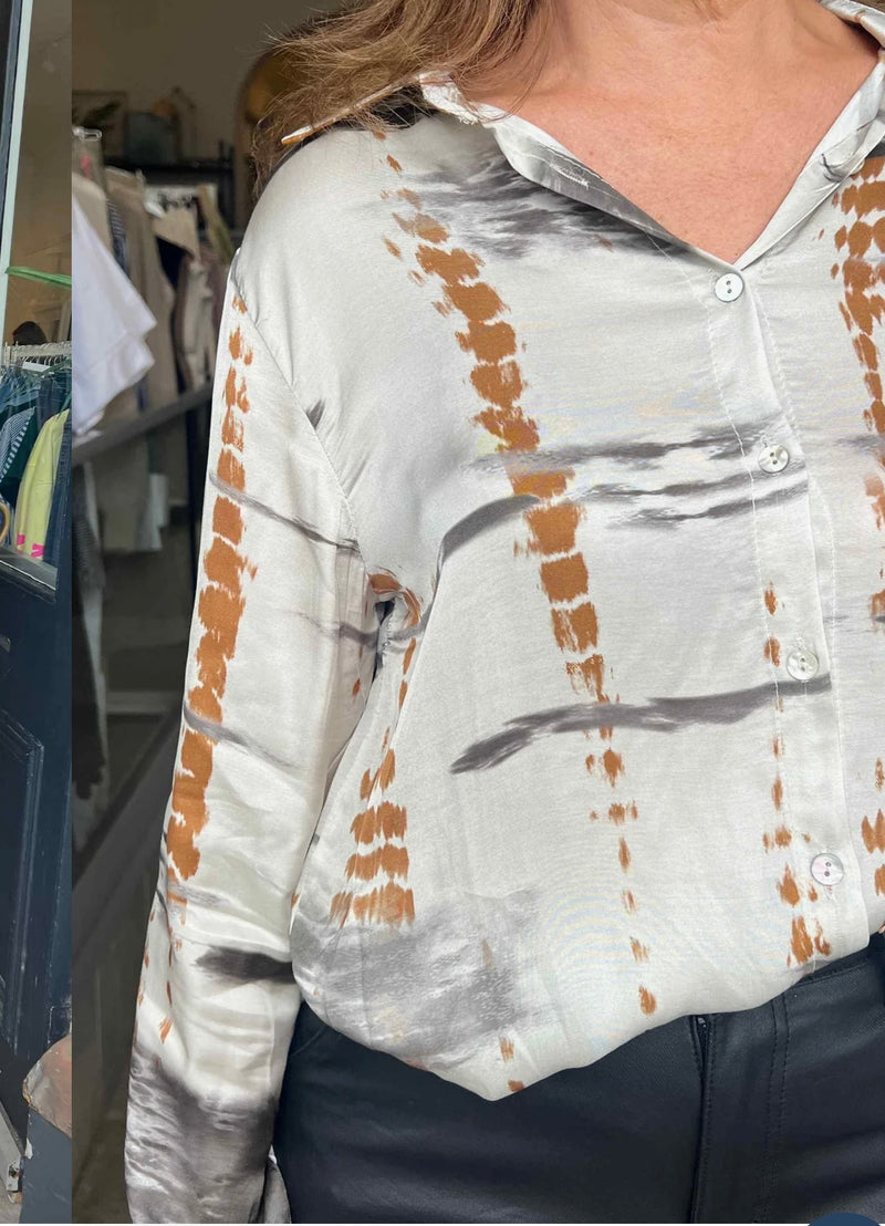Italian Star Shirt Cream Print