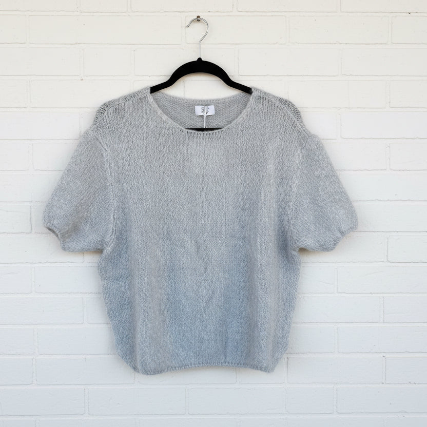 Love From Italy Jumper S/S Mohair Blend Silver LVH2022