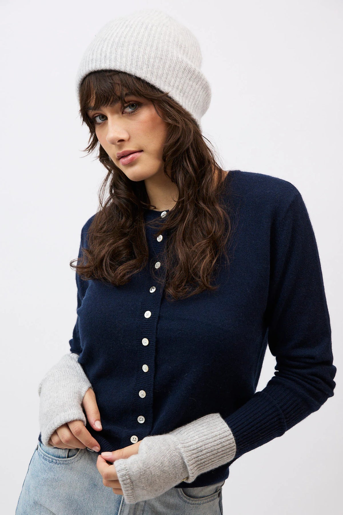 Mia Fratino Beanie Ribbed Foggy 20500