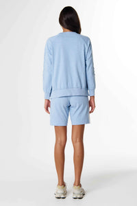 Cloth + Paper + Scissors Sweater The Face Cross Sky Blue C1857