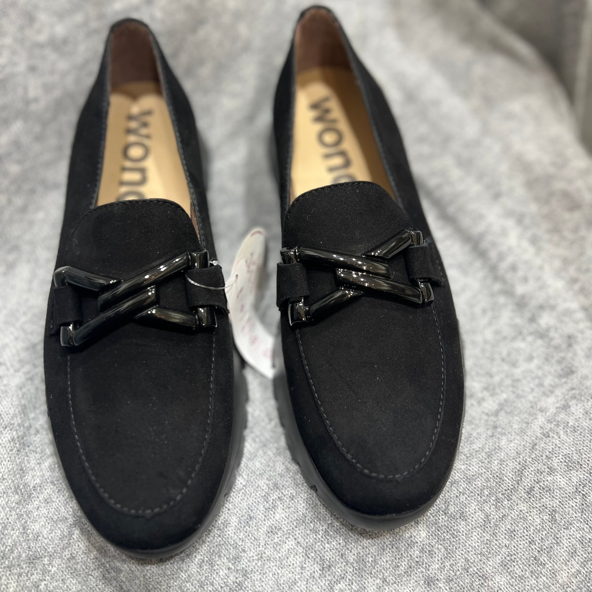 Wonders Loafer Black Suede A-2474