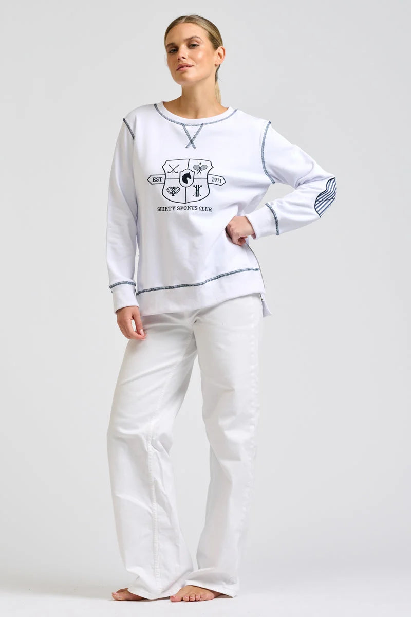 Shirty Sweatshirt Zippy White