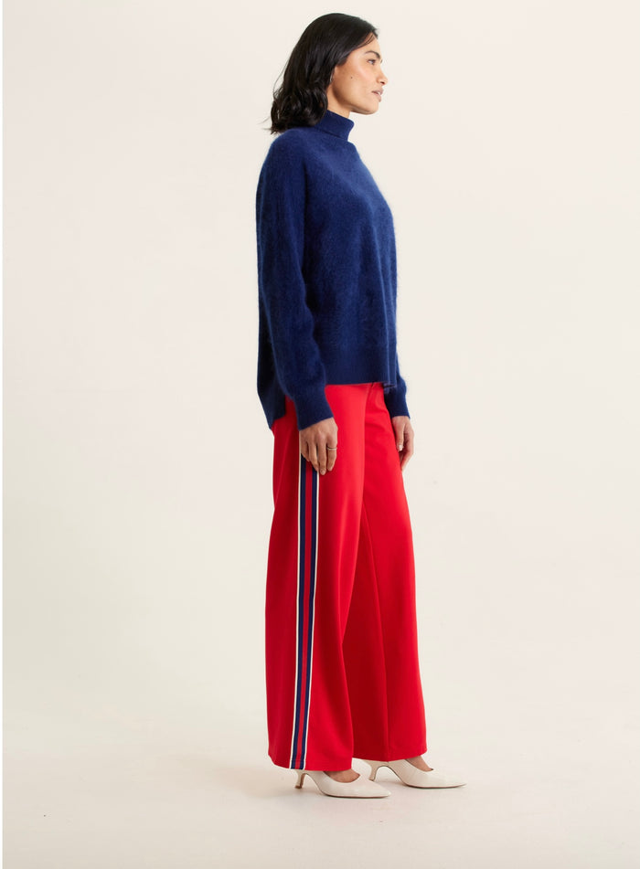 Alessandra Rose Brushed Cashmere Polo Navy W251.30IT