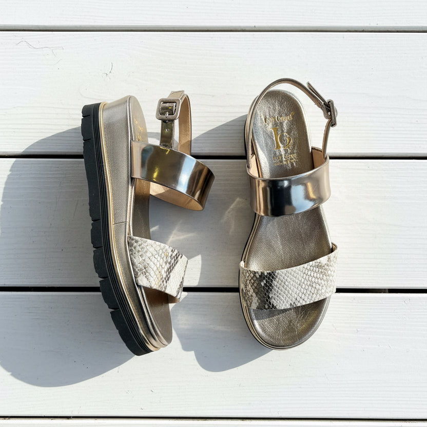 Luca Grossi Sandal Gold Snake C437S