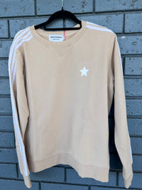 Sophie Moran Sweater Arm Stripe Beige/White