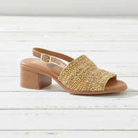 Neo Sandal Raffia Heeled Cuero TA-2732