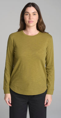 Cloth Paper Scissors Raglan L/S Tshirt Moss Green C1357