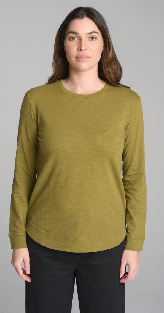 Cloth Paper Scissors Raglan L/S Tshirt Moss Green C1357
