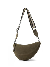 Hi Ho Bag Crescent Olive Suede