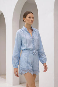 GDS Blouse Meissen Linen Blue Haze 252330889