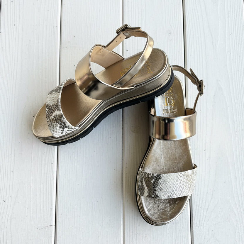 Luca Grossi Sandal Gold Snake C437S