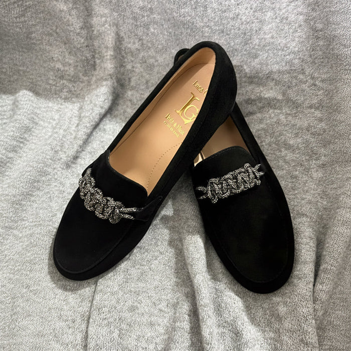 Luca Grossi Loafer Nero Suede L184M