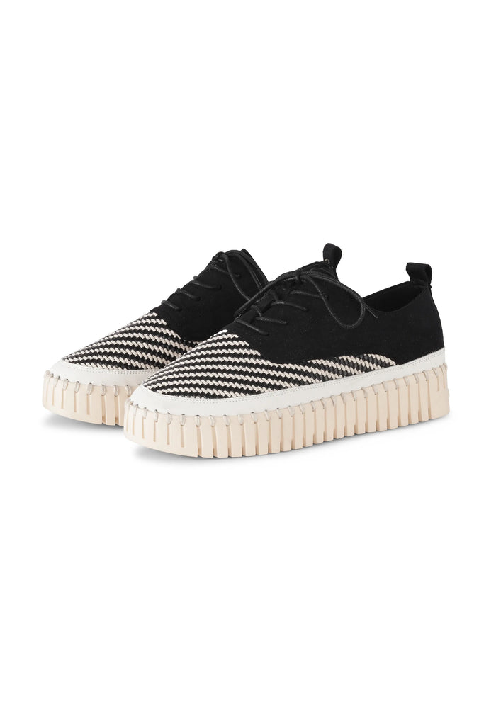 Ilse Jacobsen Tulip Textile Trainers Black/White 4094