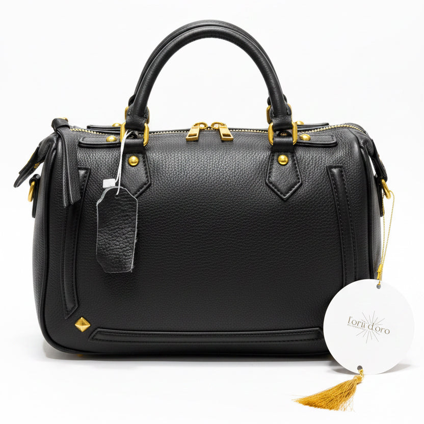 L’ora D'oro Bag Black Leather Stella