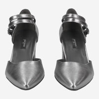Paul Green Silver Pumps with Clasp 3837-026