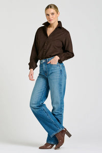 Shirty Shirt Relaxed Chocolate Pincord Elodie