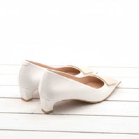 Zinda Court Shoe Patent White 3429
