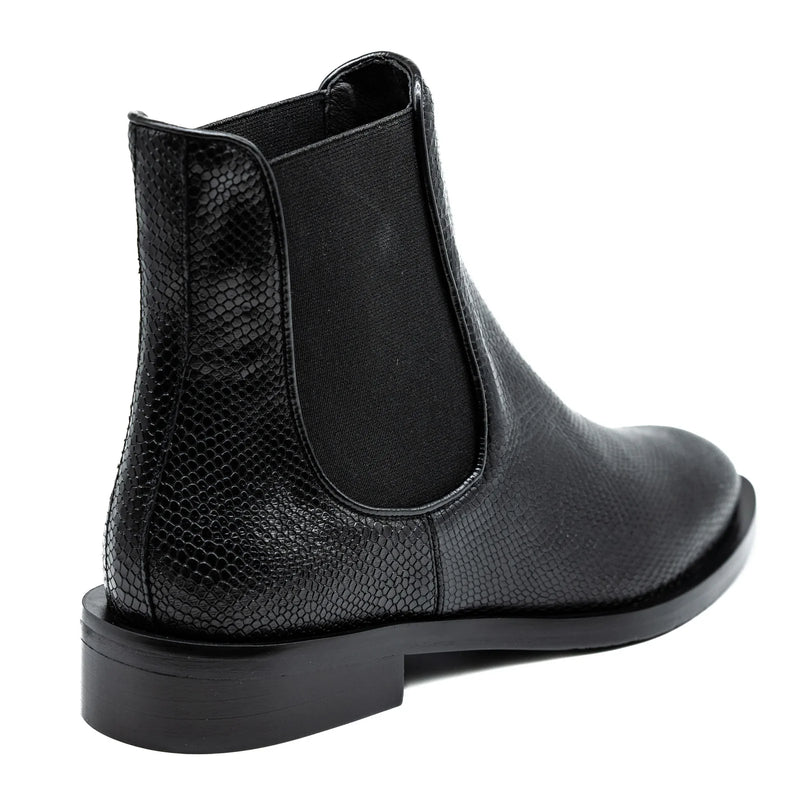 Zinda Viper Negro Pull on Ankle Boot 2958