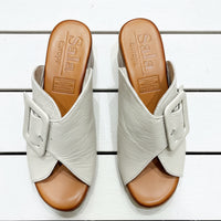 Sala Slide Heeled Bone San Angel