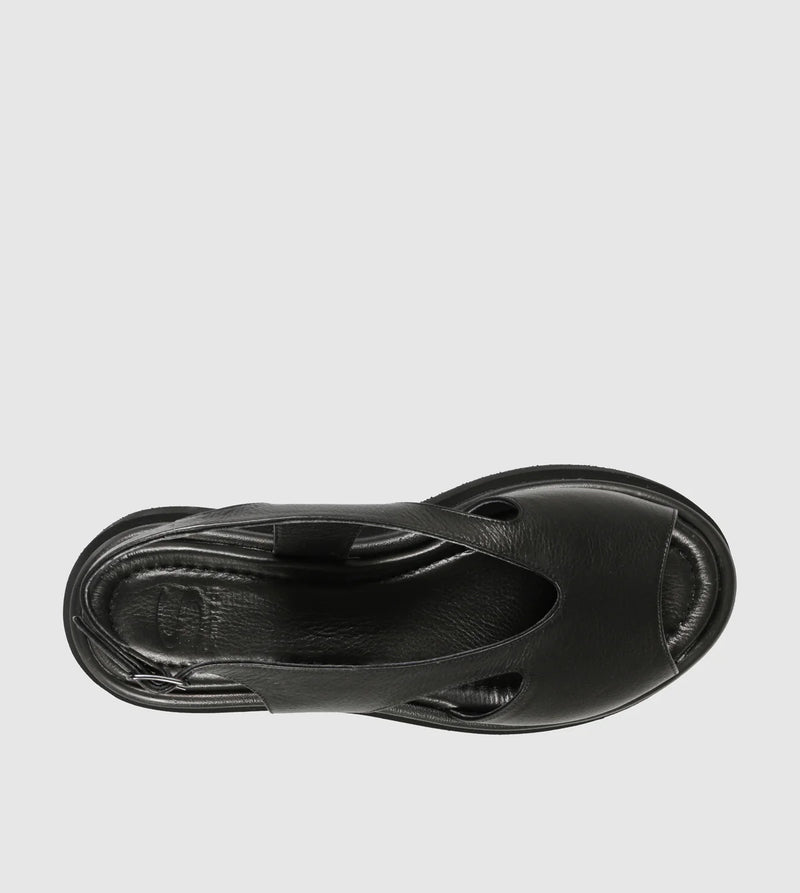 Sempre Di Sandal Platform Black 53004