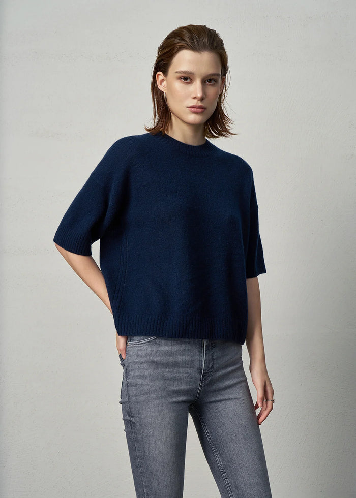 Aleger Top Cashmere French Navy N2273