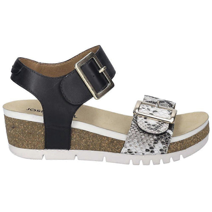 Josef Seibel Wedge Sandal Quinn02 Schwarz-Kombi