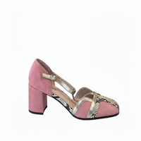 Emma Kate Heel Pink Suede Yasmine