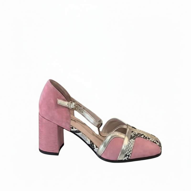 Emma Kate Heel Pink Suede Yasmine