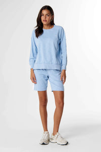 Cloth + Paper + Scissors Sweater The Face Cross Sky Blue C1857