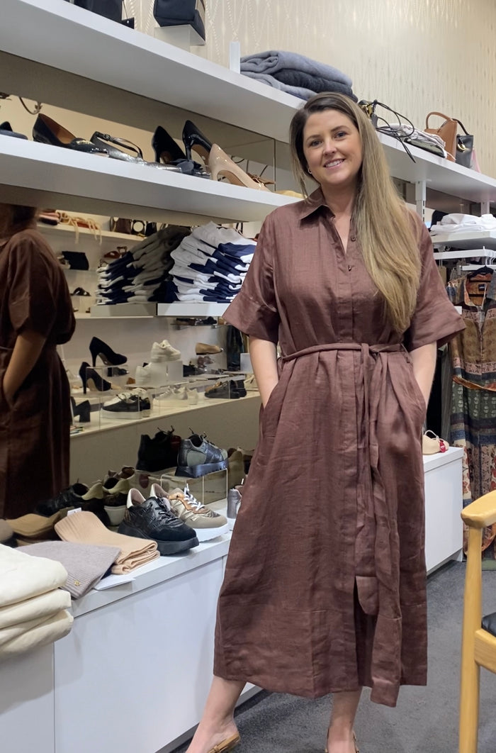 Etta Dress Shirt Style Rust