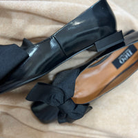 NEO Black Flats with Bow 24630