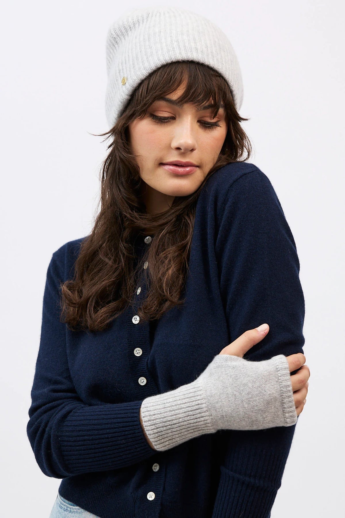 Mia Fratino Beanie Ribbed Foggy 20500