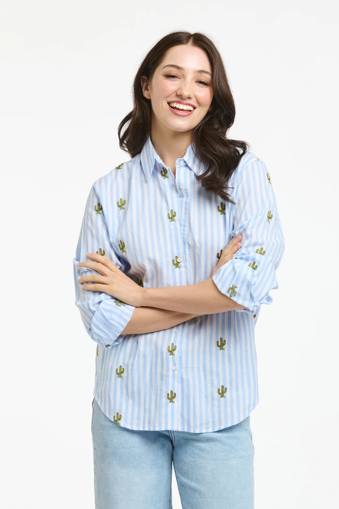 Italian Star Shirt Cactus Blue IS1035