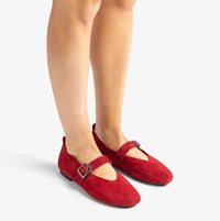 Unisa Ballerina Suede Raspberry Bora