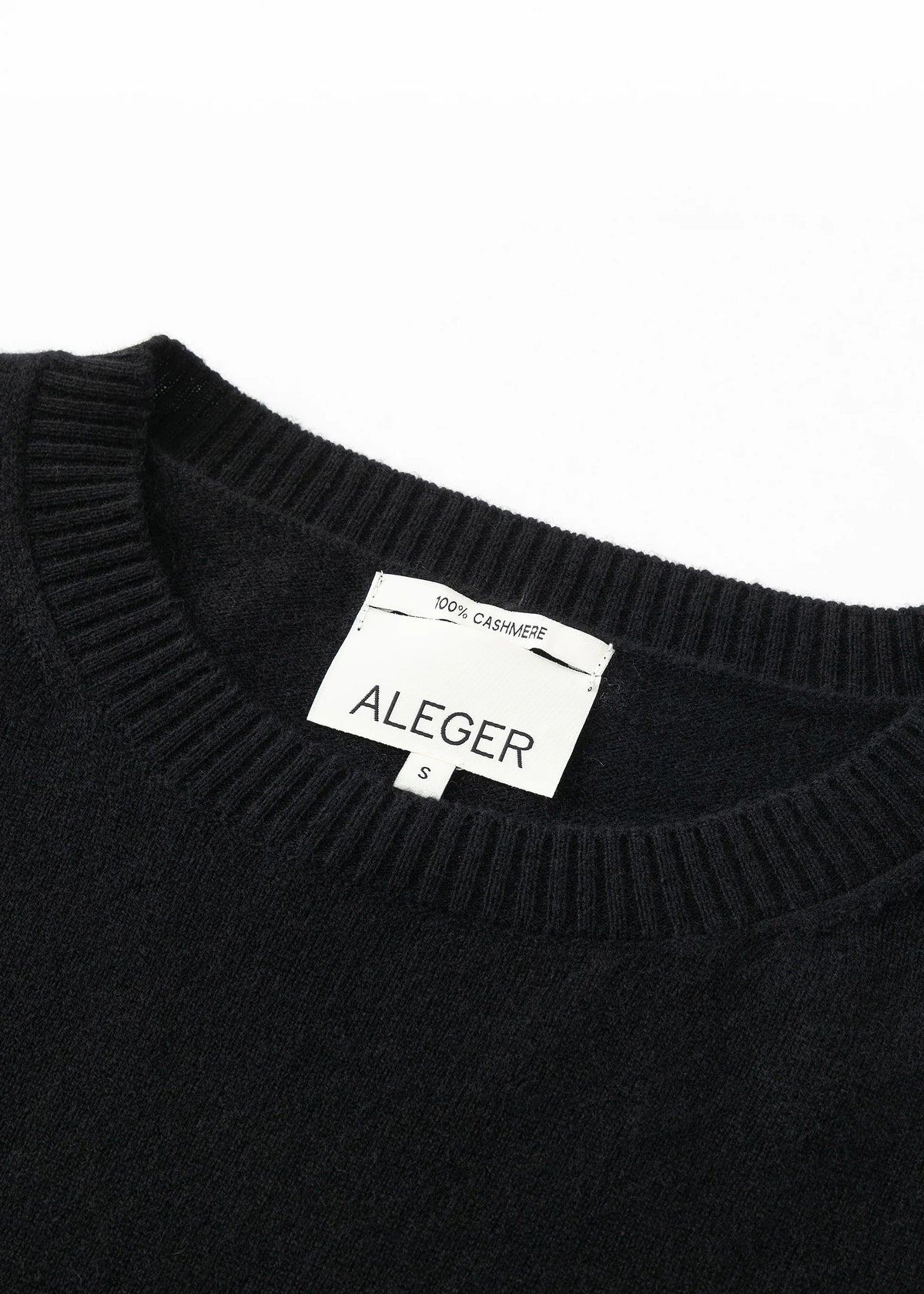 Aleger Knit Cashmere Long Line Black Tank N.345