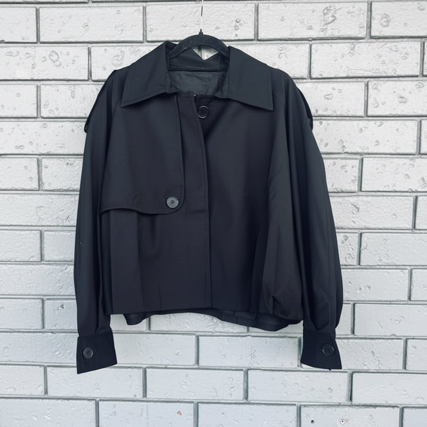 Etta Jacket Jacket Cropped Trench Black