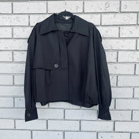Etta Jacket Jacket Cropped Trench Black