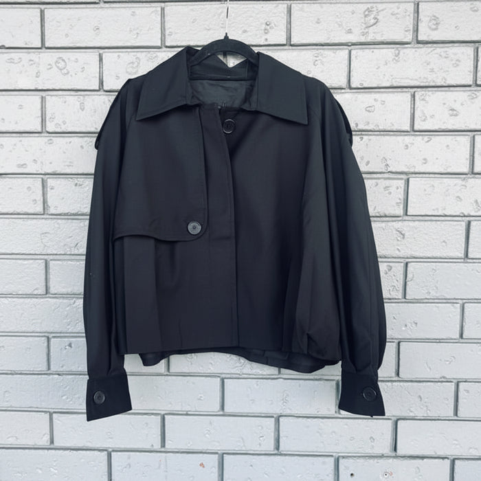 Etta Jacket Jacket Cropped Trench Black