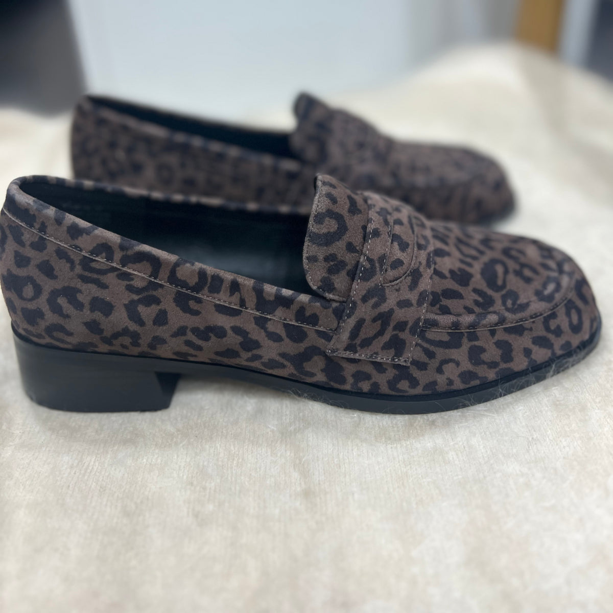 Alfie & Evie Vivid Brown Leopard Loafer
