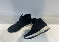 Neo Nubuck black ankle boot with white sole 20962NE