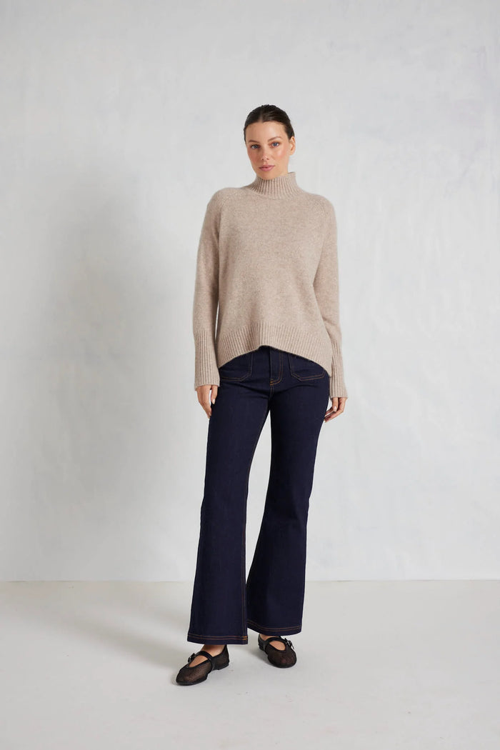 Alessandra Fifi Polo Sweater Beige