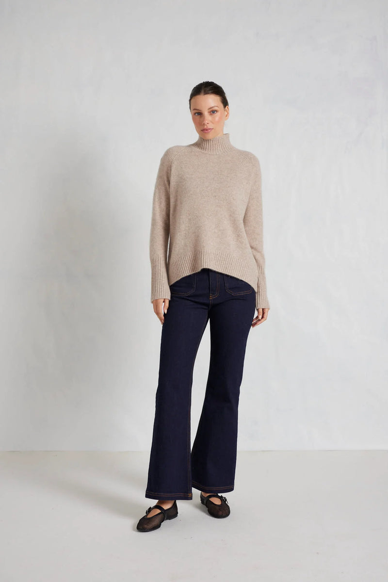 Alessandra Fifi Polo Sweater Beige