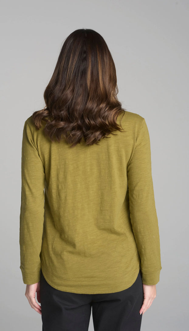 Cloth Paper Scissors Raglan L/S Tshirt Moss Green C1357