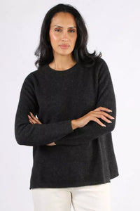Mansted Knit Round Neck Zonora Dark Charcoal
