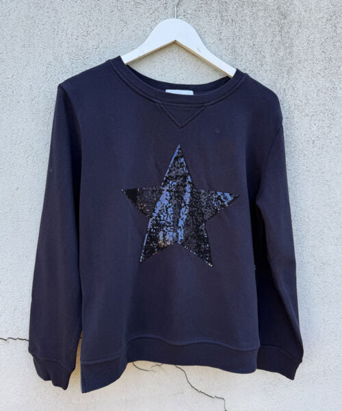 Sophie Moran Sweater Sequin Star Navy