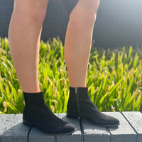 L’Ecologica Black Suede Ankle Boot 8800