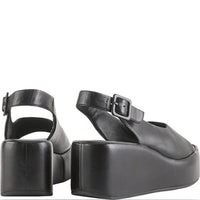 Hogl “Loulou “ Black Wedge Sandal 7-102510